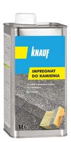 SYSTEMY GLAZURNICZE /// PRZEGLĄD PRODUKTÓW KNAUF IMPREGNAT DO GRESU Gotowy do użycia środek odporny na wodę i olej, zapobiega przedostawaniu się wodnistym i oleistym zanieczyszczeniom oraz ułatwia