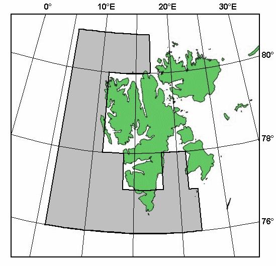 2. Materiały i metody badawcze W pracy przeanalizowano zmienność temperatury wód powierzchniowych na akwenach położonych w bezpośrednim sąsiedztwie Spitsbergenu Zachodniego.