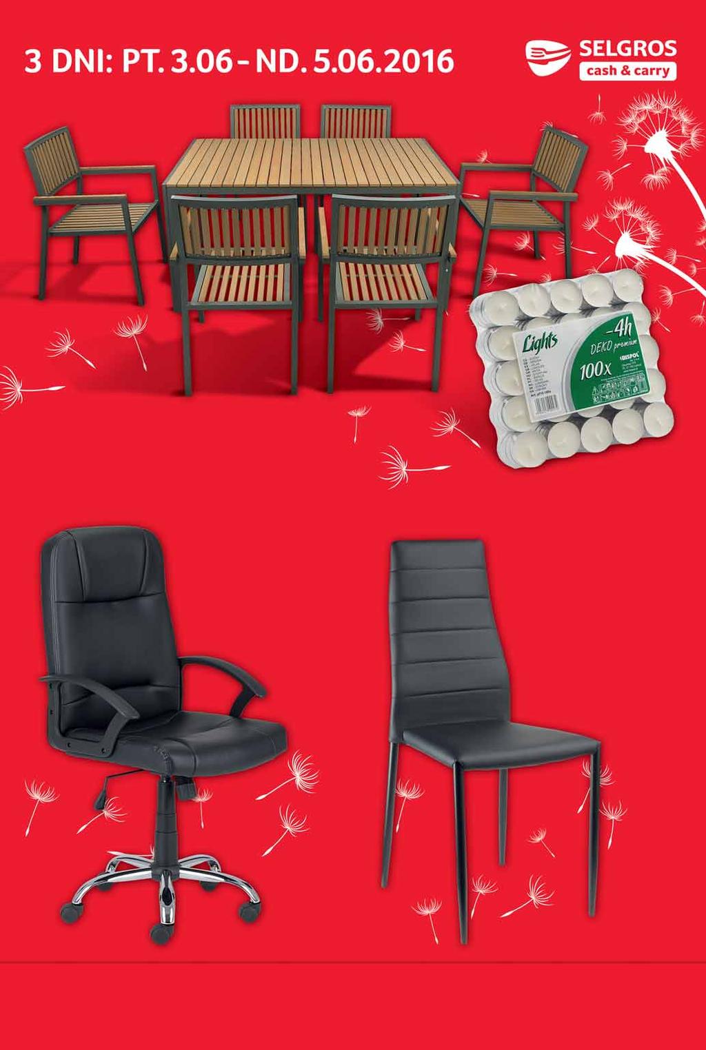 ZESTAW MEBLI METALOWO-DREWNIANYCH w zestawie: stół i 6 krzeseł 890 wymiary stołu: 146 x 90 x 72 cm 00 waga stołu: 17,4 kg wymiary krzesła: 54 x 57,5 x 87,5 cm waga krzesła: 4,5 kg 1 zest.