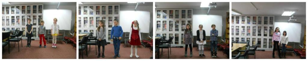 Школско такмичење рецитатора реализовано је 18.3.2015. године, у библиотеци. У жирију су биле: Биљана Поповић, Драгана Ивковић и Славица Хорват.