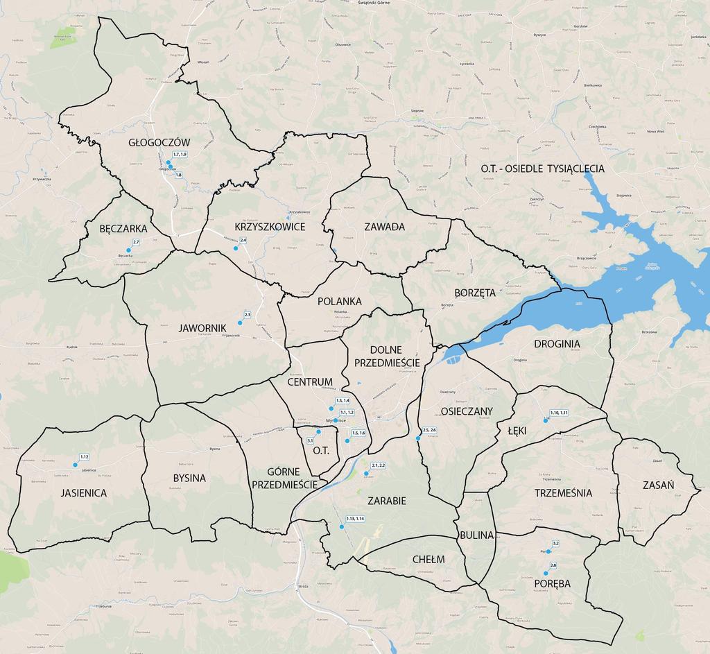 Grafika 24 Poglądowa mapa projektów
