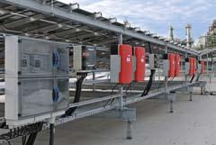 050 modułów solarnych, moc łączna - około 300 kwp, 40 falowników, 14 puszek przyłączeniowych generatora ENYSUN PV, 4 rozdzielnice ENYSTAR Wymagania: niezawodne komponenty systemu dla zapewnienia