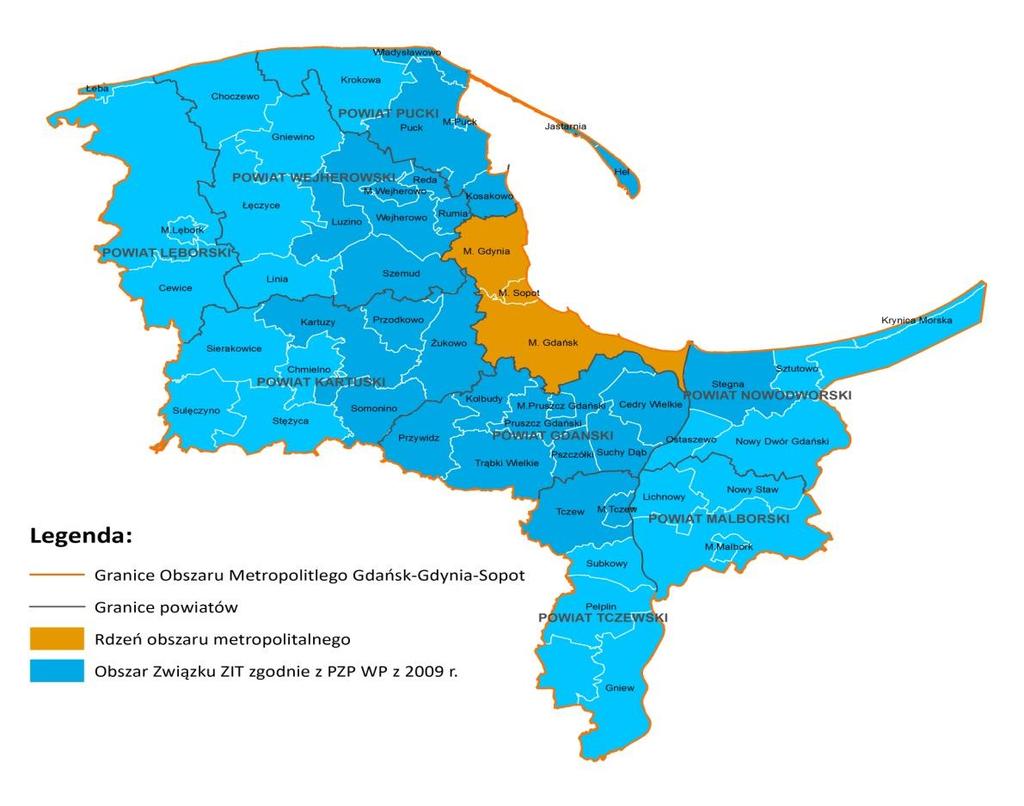 OMG-G-S leży w północno wschodniej części województwa pomorskiego i sąsiaduje z województwami: kujawsko-pomorskim i warmińsko-mazurskim.
