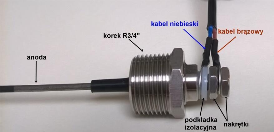 Rysunek A (1-anoda) Rysunek B Rysunek C Rysunek D 4. Przyczyny niesprawności systemu anod prądowych sygnalizowane przez czerwoną diodę.