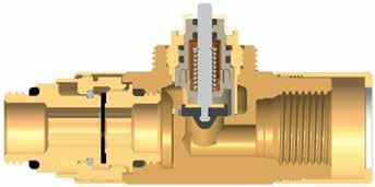 Budowa Zawór termostatyczny. Podwójne uszczelnienie typu O-ring zapewnia długotrwałą eksploatację.