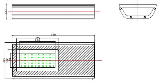 Lampa uliczna LED 150W SPECYFIKACJA PRODUKTU ŹRÓDŁO ŚWIATŁA: 50 x 3W LED wysokiej mocy OPTYKA Odbłyśnik optyczny KĄT ŚWIECENIA 60 0 INDEKS WYDAJNOŚCI >80 (ciepły biały) >70 (zimny biały) WYMIARY