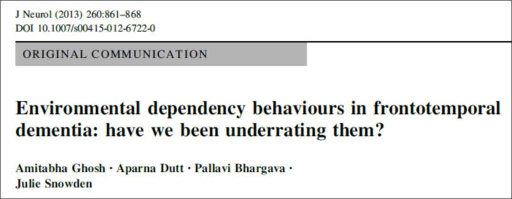 IB imitation behaviour