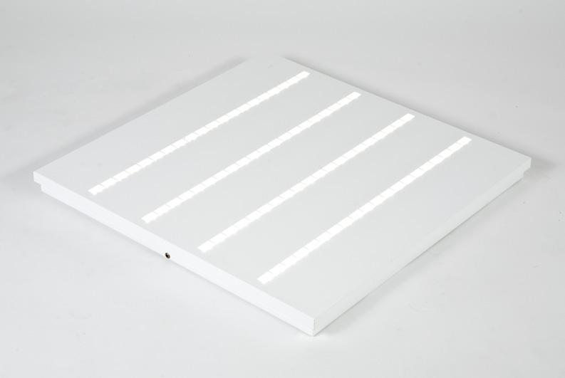 luminary dedicated to be mounted on suspended modular ceilings, cardboard suspended ceilings (using adaptive frame), directly on the ceiling (using ceiling slab) or