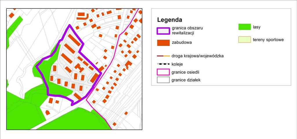 Ryc. 3 Mapa poglądowa granic podobszaru rewitalizacji Kolonia Rospontowa Źródło: opracowanie własne. Ryc. 4 Mapa poglądowa granic podobszaru rewitalizacji Kolonia Stella Źródło: opracowanie własne.