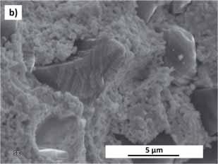 stki cbn 6-12 m. Temperatury spiekania: a), b) 1100 C, c), d) 1150 C, d), e) 1200 C. Fig. 4.