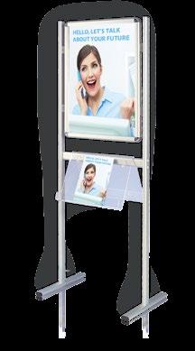 www.2x3.pl office tablica informacyjna na stojaku Aluminiowa tablica informacyjna zatrzaskowa w profilu 32 mm w kolorze srebrnej anody.
