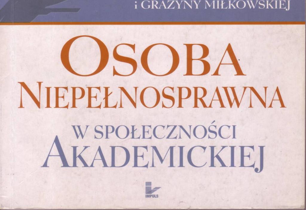 ) Osoba niepełnosprawna w społeczności