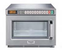 Kuchenka mikrofalowa Heavy Duty Compact manualna Wyposażona w 2 magnetrony na górze i dole komory oraz 3 poziomy mocy Oświetlenie komory typu LED Możliwość piętrowania kuchenki PANASONIC Obudowa