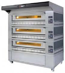 przykładowy zestaw model wymiary komory moc pojedynczej komory P150G 1470x850x(H)180 mm 31 kw 180 mm MORETTI FORNI 850 mm pojemność i wydajność pojedynczej komory 1470 mm 12x ø300 mm 5x ø450 mm 3x