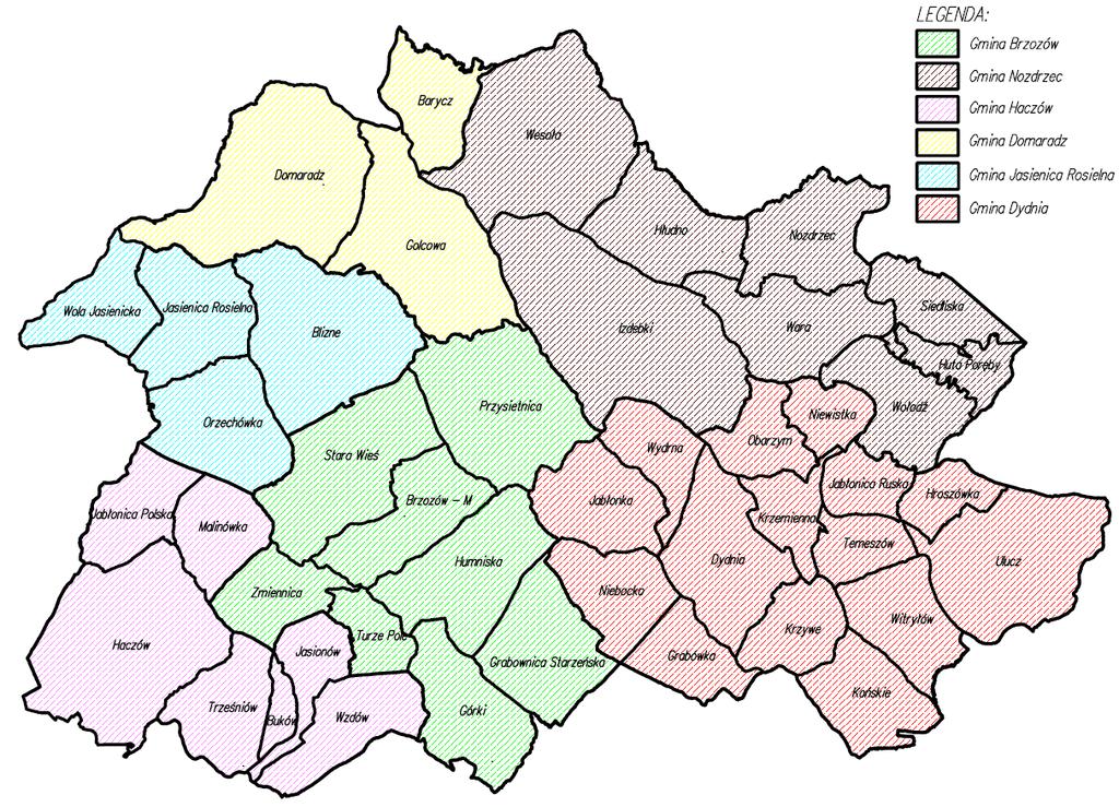 Powierzchnia powiatu wynosi 53941 ha.