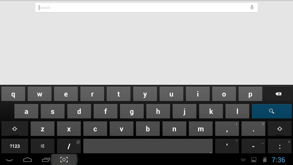 2. Ustawienia monitora 2.4-3 Wyszukiwanie Google 1. Kliknij ikonę na Home screen (ekranie startowym). Pojawi się klawiatura ekranowa. 2. Wpisz słowo lub tekst w polu URL.