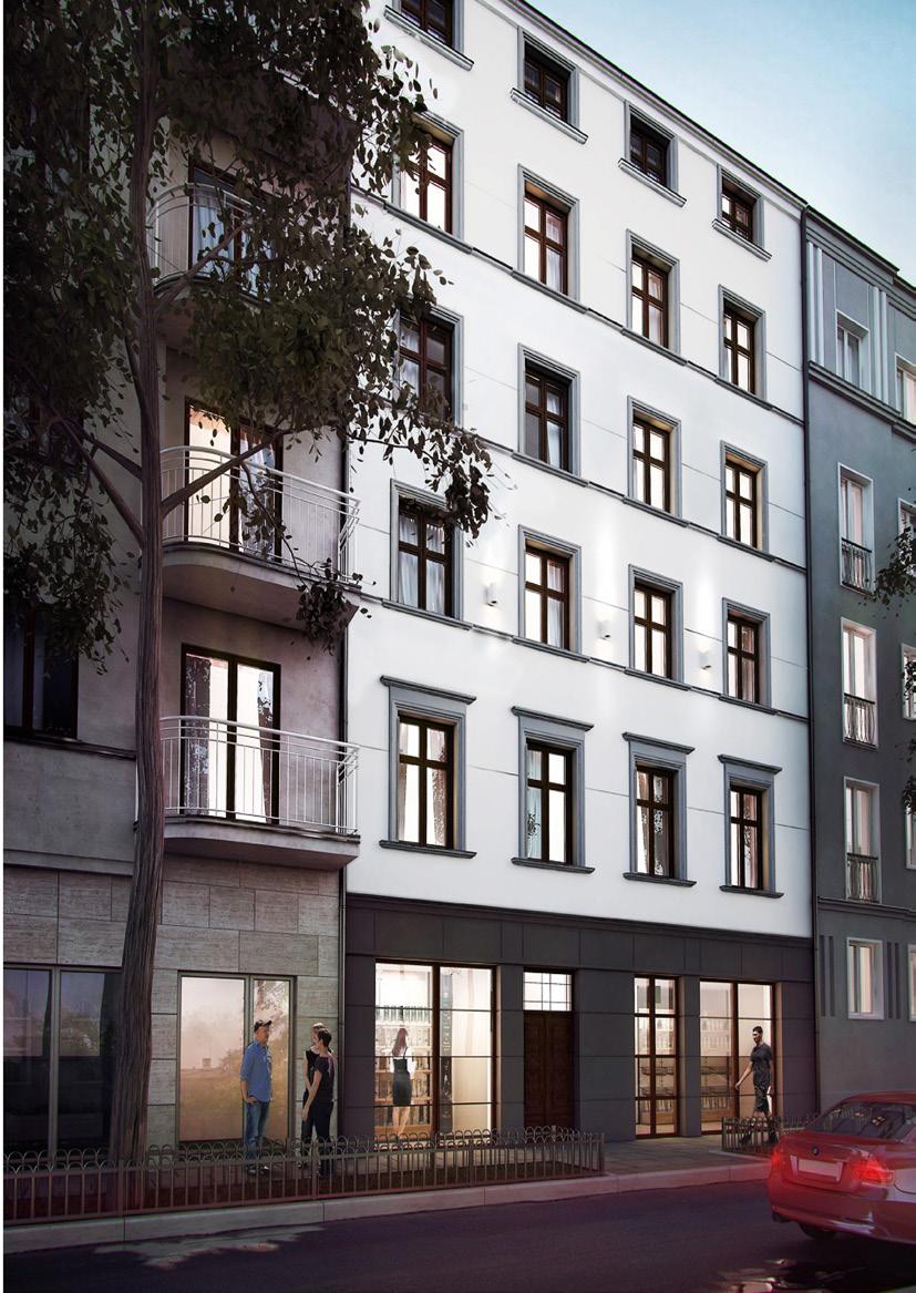 APARTAMENTY KROWODERSKA 21 komfortowych apartamentów w nowo wybudowanej plombie w centrum Krakowa 2 lokale handlowe metraże od 26-70 m 2