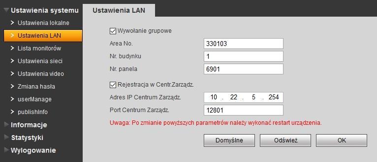 Instrukcja obsługi i instalacji. Zewnętrzny panel wideodomofonowy IP. kolejnym panelom zewnętrznym należy nadać numer 6902, 6903, itd. 3.