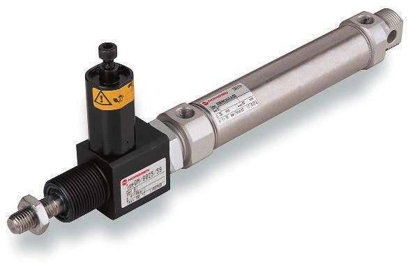 Si owniki (ISO) z hamulcem RM/8000/L4 Ø 12 do 25 mm Pasywny T ok magnetyczny standard zgodnie z ISO 6432 Bezpieczne blokowanie t oczyska w ka dym po o eniu Model z pasywnym hamulcem Zgodne z