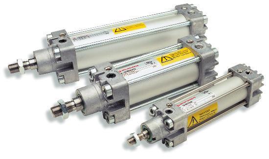Si owniki Si owniki ISO/VDMA RA/28000/M, RA/28300/M Jednostronnego dzia ania Ø 32 do 100 mm ZgodnoÊç z ISO 6431, VDMA 24562 i NFE 49-003-1 Uszczelnienie z poliuretanu zapewniajàce ma e opory ruchu i