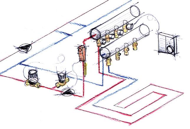 Regulacja ogrzewania podłogowego / Układy do 160 m 2 Zestaw