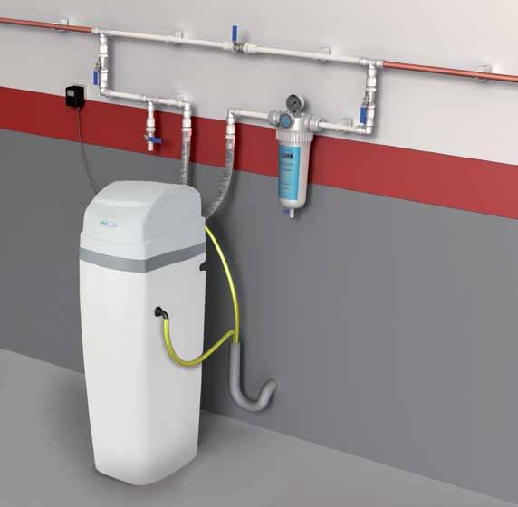 Przykład instalacji zmiękczacza wody WaterMark 30 7 3 6 5 2 4 1 Przykładowa instalacja zmiękczacza w garażu/kotłowni Opis schamatu podłączenia: 1.