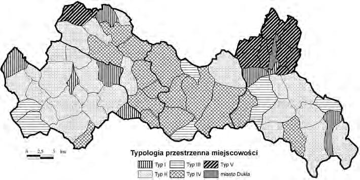 Typologia przestrzenna użytkowania ziemi w przygranicznych gminach Beskidu Niskiego Ryc. 3.