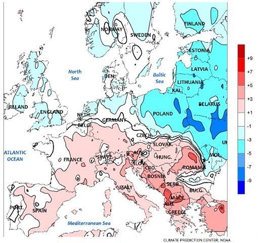 bstrona 3 z 5 Obecność pokrywy śnieżnej w Europie według