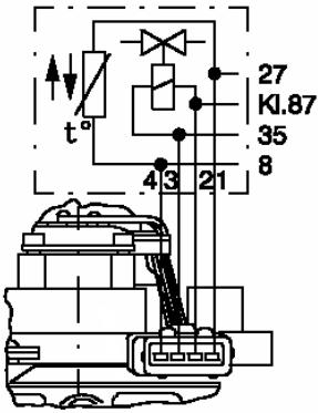 Rysunek 12: Elektromagnetyczny zawór wtryskowy i czujnik temperatury zasysanego