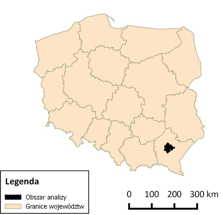 2. ZAKRES PRZESTRZENNY STUDIUM Obszar badań Studium (Ryc.