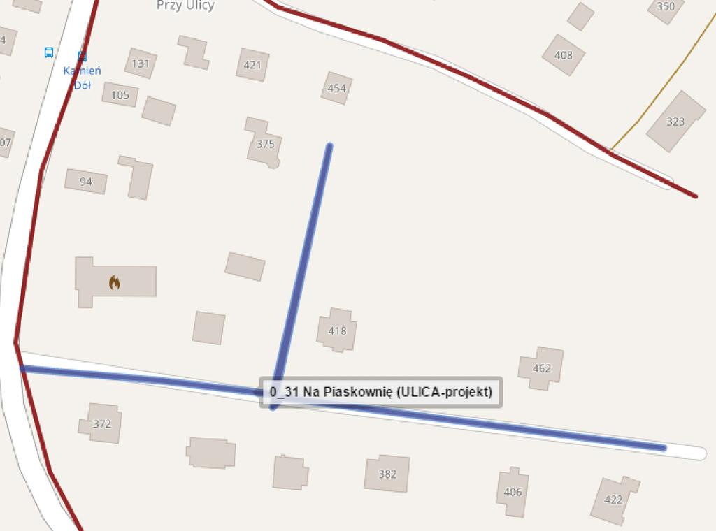 31. DROGA GMINNA WEWNĘTRZNA działka nr 2477/35, nawierzchnia asfaltowa.