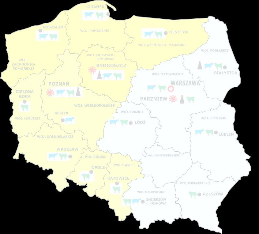 Ocena użytkowości 2017 RO Parzniew - krowy RO Poznań - krowy 420000 210000 400000 380000 360000