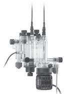Conex AQC (Aquacell) Cele pomiarowe Chlor/Dwutlenek chloru/ozon/ph/redox/temperatura medium Technika pomiarowa Cele pomiarowe Chlor/Dwutlenek chloru/ozon/ph/redox/temperatura medium Parametry