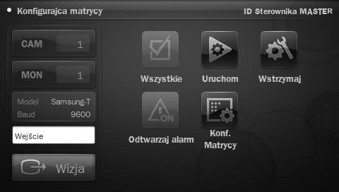 korzystanie z menu Sterowanie w trybie Matrix Sterowanie monitorem i kamerą w trybie Matrix Można sterować monitorem i kamerą w trybie Matrix. 1. Naciśnij przycisk [MTX]. 2.