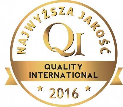 Złote Godło Najwyższa Jakość Quality International 2016 29.09.2016r.