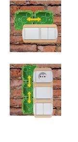 PUSZKI BATIK przekaźnik czasowy Puszki Batik dla różnych typów ścian Nowoczesna seria puszek podtynkowych opracowana przez firmę Legrand. Pomysłowa instalacja, łatwe ułożenie w poziomie itp.