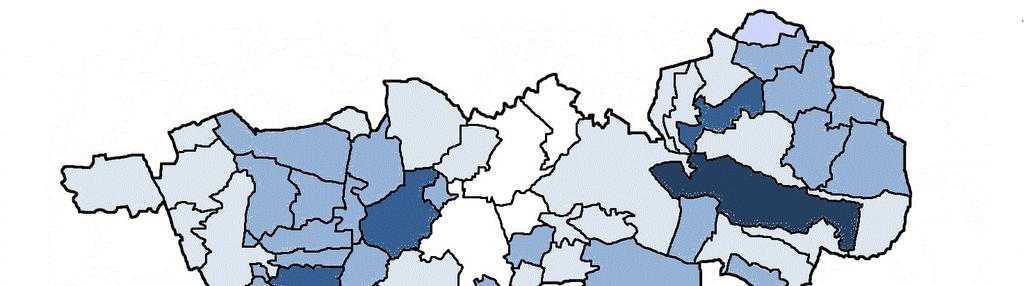 Wytyczenie obszaru o szczególnym nasileniu negatywnych zjawisk SOŁECTWA sfera gospodarcza Sfera GOSPODARCZA Sfera GOSPODARCZA Sfera GOSPODARCZA Gmina WYSTĘPOWANIE suma pkt. (max.
