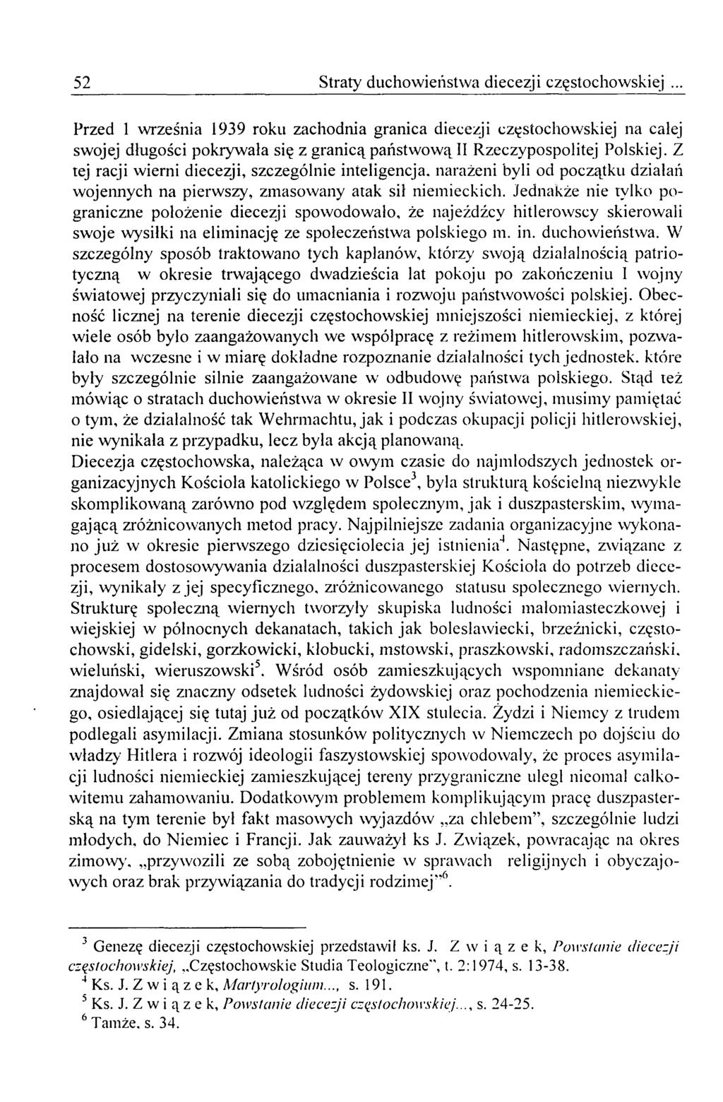 52 Straty duchowieństwa diecezji częstochowskiej.