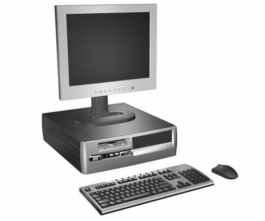 1 Elementy produktu Elementy w konfiguracji standardowej Elementy komputera HP dx5150 typu small form factor różnią się w zależności od modelu.