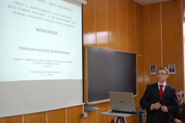 prof. Andrzej Gałęski, Włodzimierz Stańczyk, Maria Nowakowska, Andrzej Dworak, Grzegorz Mlostoń. Rada Centrum wybrała przedstawiciela CBMiM do Komitetu Chemii w osobie prof. Stanisława Słomkowskiego.