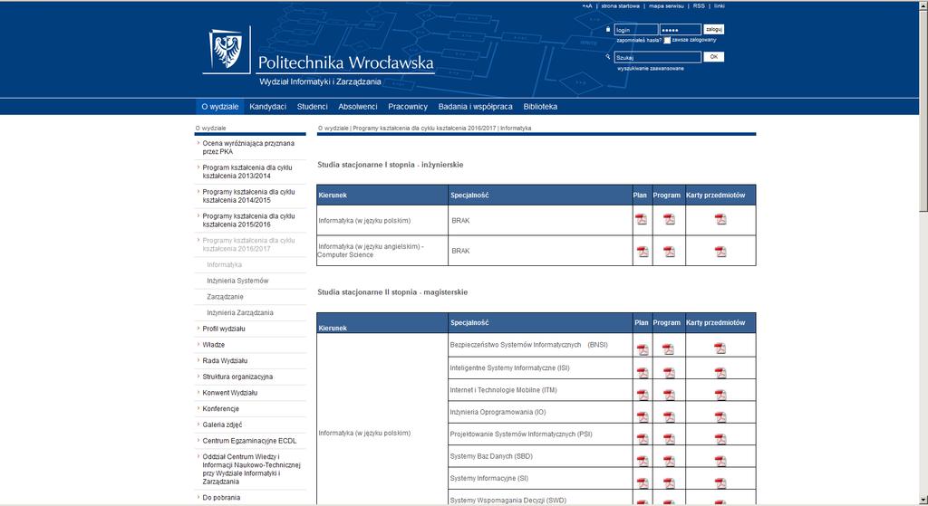 4.4. Analiza systemu Dyplomy Wśród pracowników Wydziału Informatyki i Zarządzania, prowadzących zajęcia na kierunku Informatyka, wyodrębniono zespół, który poproszono o wykonanie testu akceptacyjnego