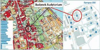 Geotechnika POLSKA Budynek audytoryjny położony jest w centrum Warszawy, na terenie kampusu uniwersyteckiego, co stanowiło duże przedsięwzięcie logistyczne dla wykonawcy wzmocnienia.