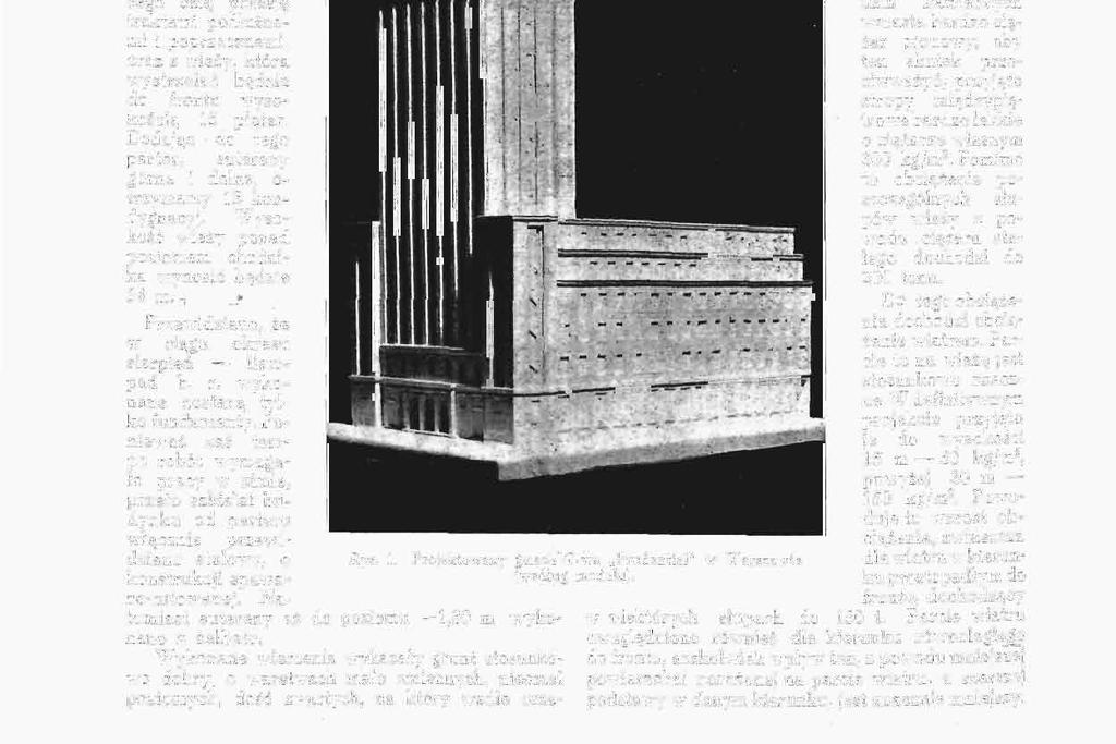Żelbetowe fundamenty 15-piętrowego gmachu T-wa Prudential" w Warszawie. Przewidziano, że w ciągu okresu sierpień listopad b. r. wykonane zostaną tylko fundamenty.