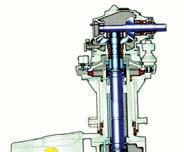1 rotor casing, 2 blade, 3 thrust plate, 4 roller bearing, 5 propeller housing, 6 reduction gear, 7 bevel gear, 8 driving sleeve, 9 control rod, 10 servomotor, 11 gear pump. Rys.