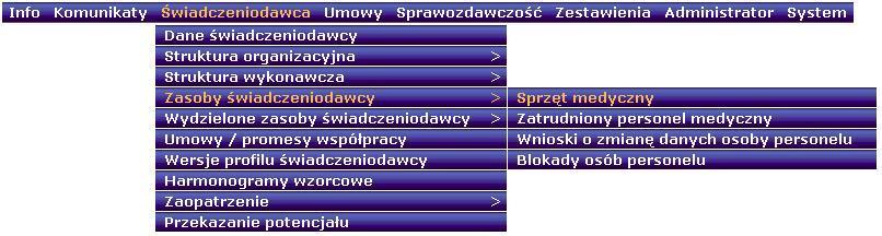 Uzupełnienie danych ambulansów (I) Należy uzupełnić na Portalu SZOI