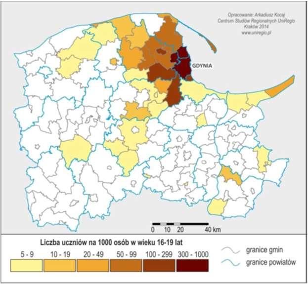 dojazdów do szkół ponadgimnazjalnych