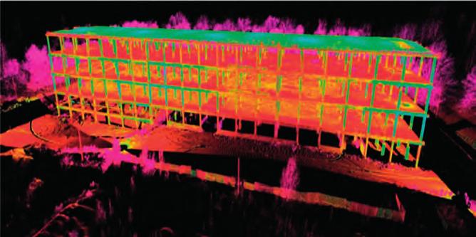Przy pomocy skaningu laserowego 3D dokonuje się precyzyjnej inwentaryzacji obiektu (weryfikuje się jakość prac budowlanych lub tworzy dokumentację powykonawczą).