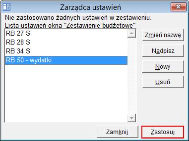 Księgowość Optivum. Jak wykonać zestawienie Rb-50? 7/7 Edytuj dodany wiersz, klikając go dwukrotnie, wprowadź nazwę schematu i naciśnij klawisz Enter.