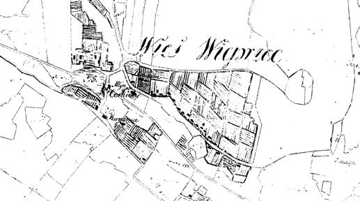 Plan gruntów w Wieprzcu z 1828 r. (APL AOZ-pl., sygn. 243).