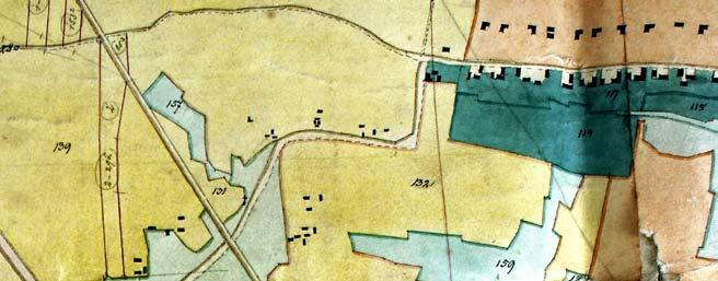 KOLONIA SITANIEC Plan wsi Kolonia Sitaniec w roku 1847 /ze zbiorów APL, AOZ, 254/.